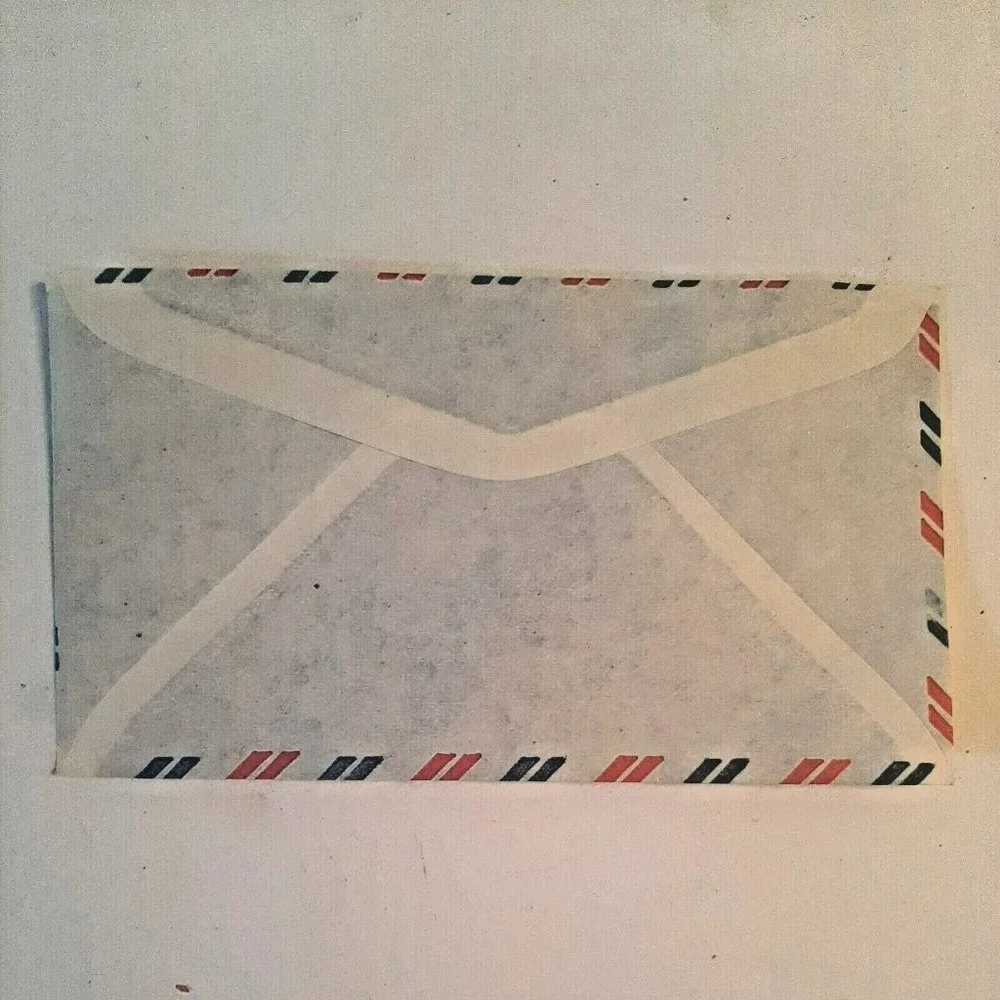 22 Vintage Air Mail Envelopes Starbright White Wove Red Blue Stripes 1970s Props